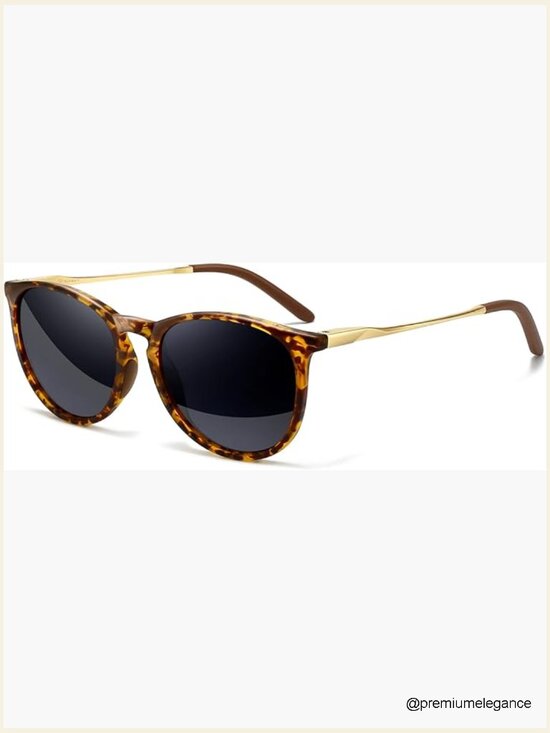 Vintage Round Sunglasses with UV400 Polarized Lenses